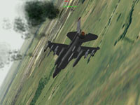 As I continue around to the right I can see the smoke billowing from both my strike and the attacks by my wingmen.