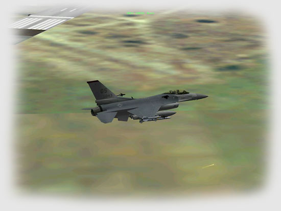...as we pass by the fringes of another enemy airfield on the way outbound tracers once again slice the sky in front of us...
