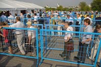 Crowds waiting for the Security Check