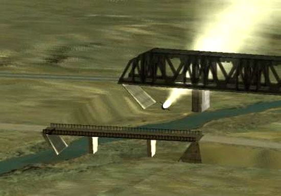 The missile again, flew true to the target, and destroyed it.