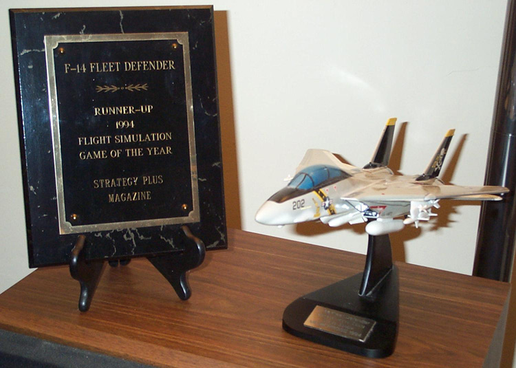 One of the awards Fleet Defender won and my plane from the ship party.