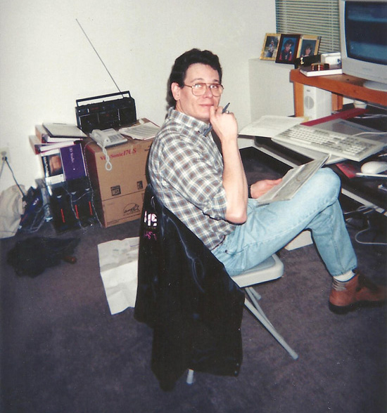 Max Remington working at temp office.