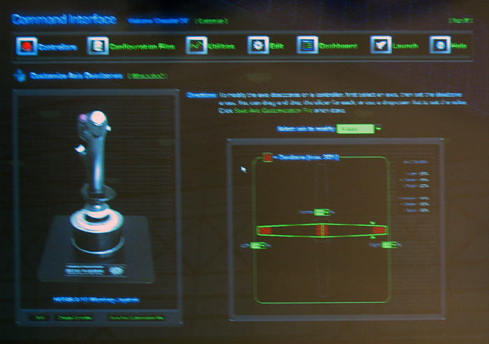 The Thrustmaster HOTAS Warthog T.A.R.G.E.T. software