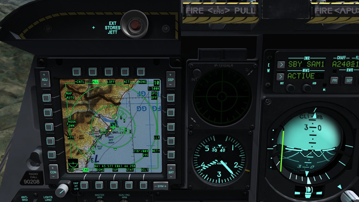 Close up view of the Tactical Awareness Display (TAD).