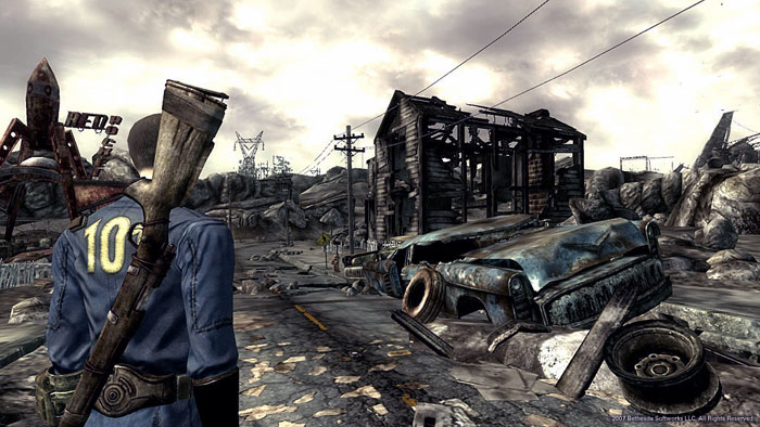 The post-nuclear apocalypse Fallout 3.