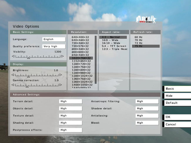 Video Options