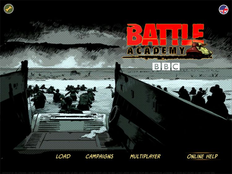 Battle Academy - iOS main screen