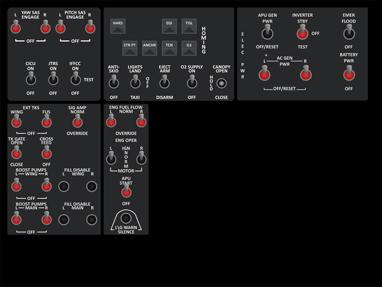iControl DCS - Various aircraft and systems switches.