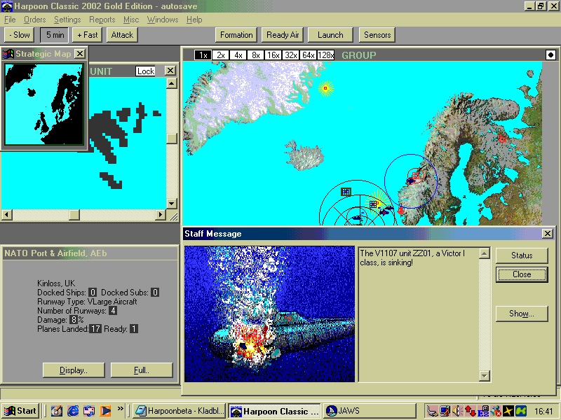 SimHQ Review - Harpoon Classic 2002 Gold Edition Beta: A Blind Eye's View