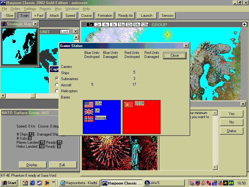 SimHQ Review - Harpoon Classic 2002 Gold Edition Beta: A Blind Eye's View