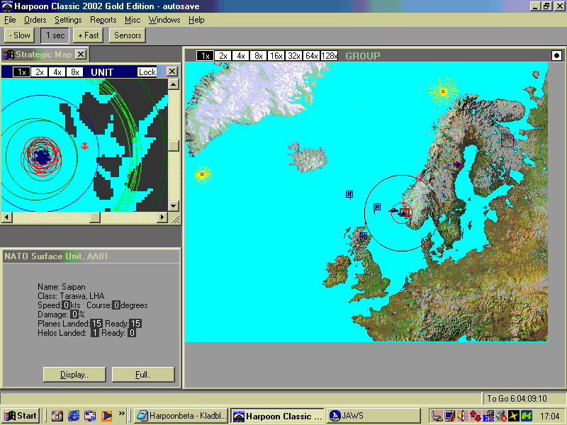 SimHQ Review - Harpoon Classic 2002 Gold Edition Beta: A Blind Eye's View