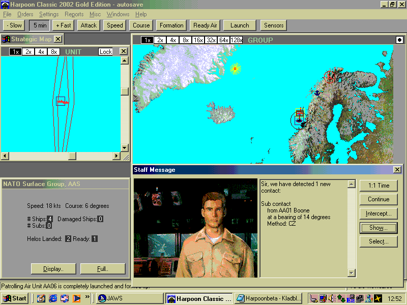 SimHQ Review - Harpoon Classic 2002 Gold Edition Beta: A Blind Eye's View