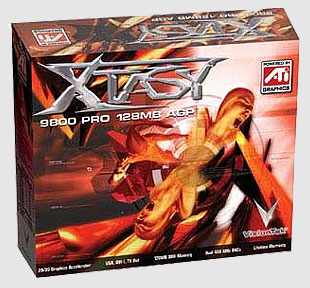 The VisionTek Xtasy 9800 PRO package