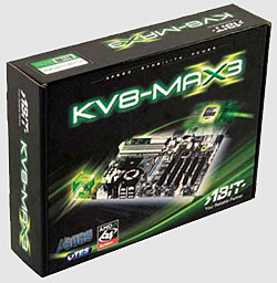Abit's KV8-MAX3 motherboard packaging