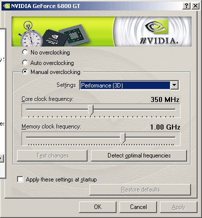 Overclocking Panel
