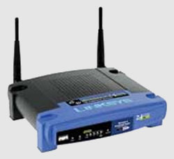 The Lynksys WRT54G. Image courtesy of Linksys.