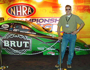 Chunx checks out Ron Capps' funny car.