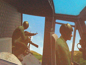 Door gunner at work.