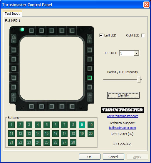 MFD Control Panel