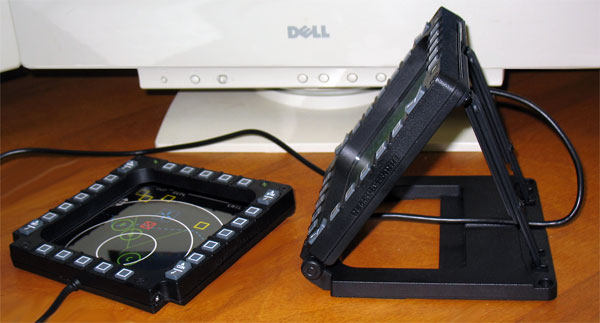 With and without the desk stands.