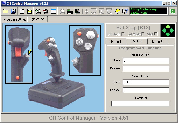 CH Control Manager button assignment