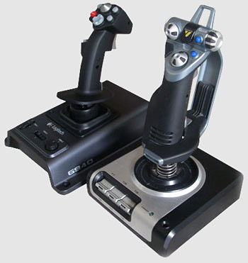 Size comparison between the G940 stick and the X52 stick.