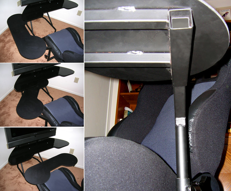 Obutto oZone Gaming Cockpit - the keyboard/mouse tray