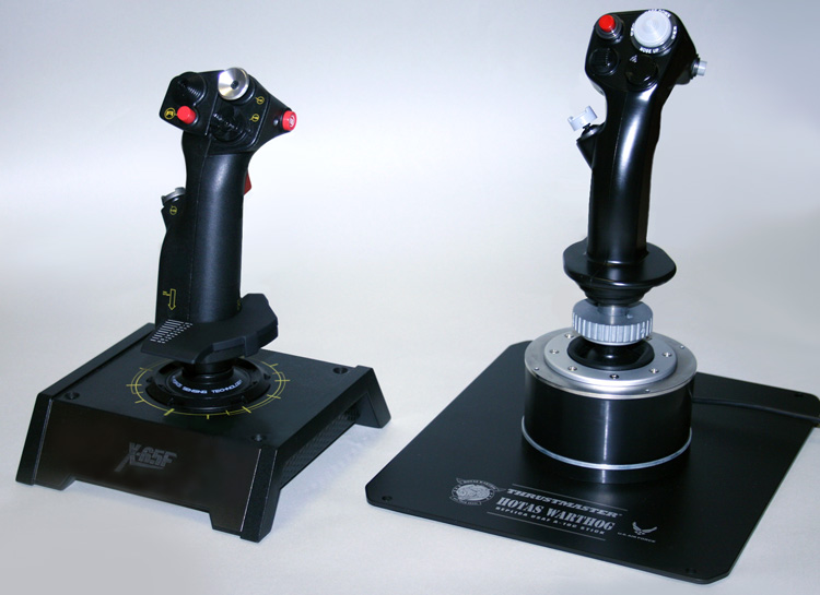 Saitek X-65F Pro Flight and the HOTAS Warthog Joysticks