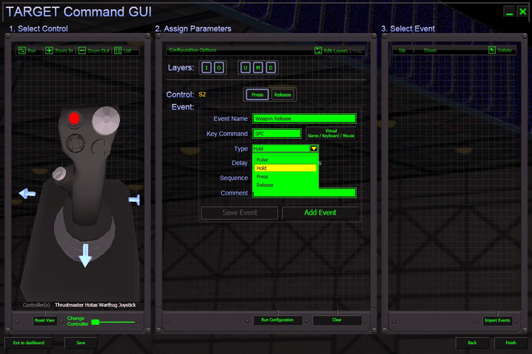 T.A.R.G.E.T. Software - button programming
