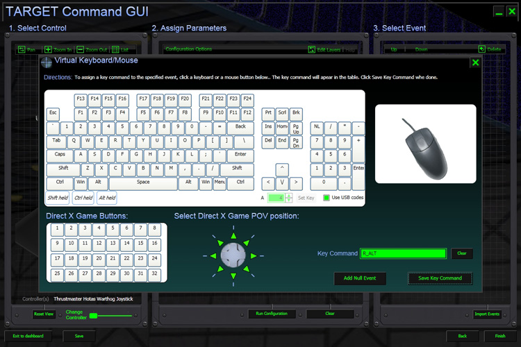 T.A.R.G.E.T. Software - Virtual keyboard, mouse, and joystick buttons