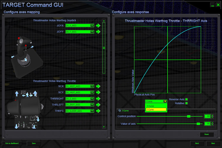 Curve settings "J Curve"