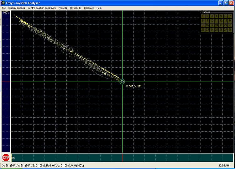 Motion Test - HOTAS Warthog center to up-left 10x, eyes open