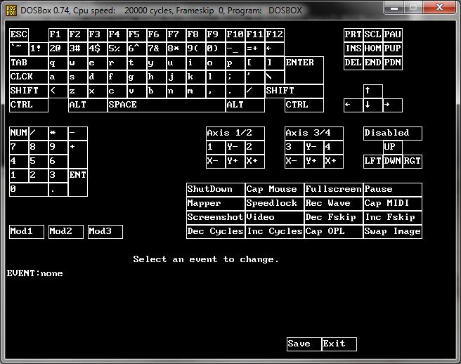 DOSBox' keymapping capability. Don't worry, it won't bite.