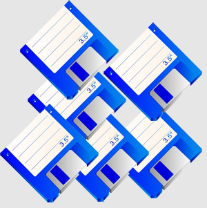 I opted for the forty-seven blue floppy disks version.