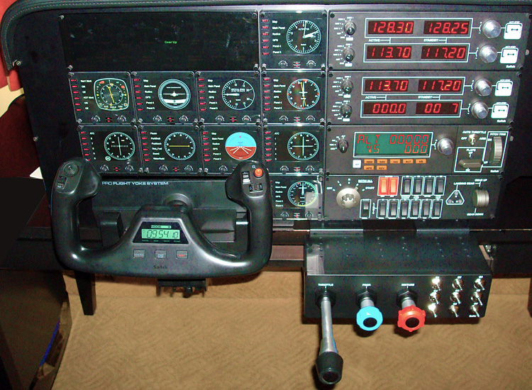 The Saitek ProFlight panels, yoke, and TPM
