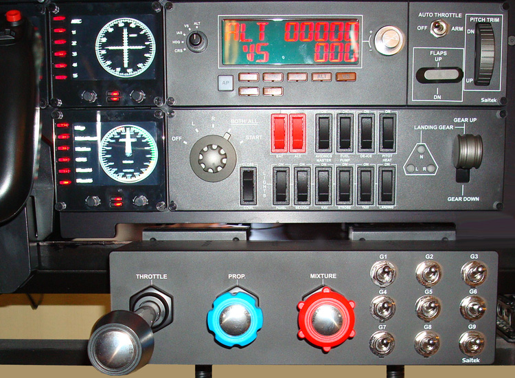 A close up of the Saitek ProFlight TPM