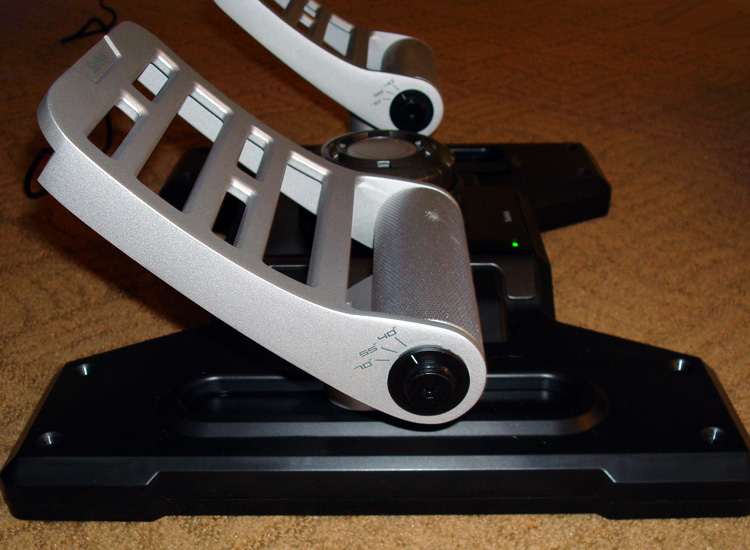 Pro Flight Combat rudder pedals adjustment side view