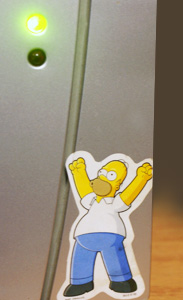 Even Homer was excited when the little green light turned on for the first time!