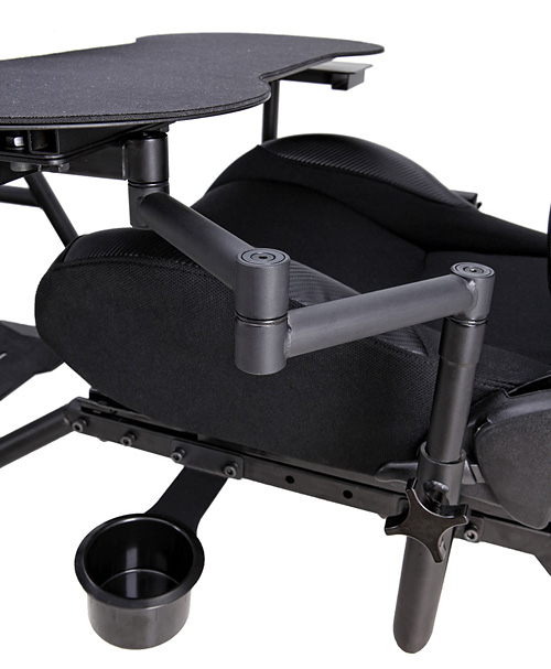 Obutto R3Volution - articulating keyboard tray (and cup holder)