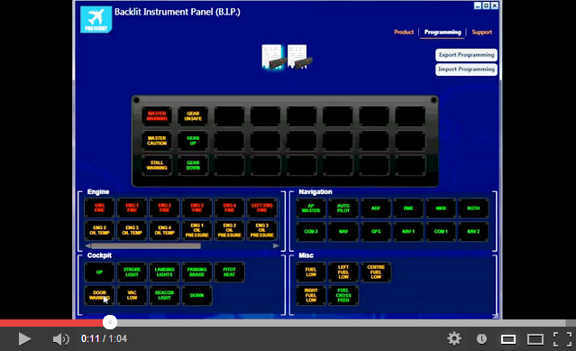 Saitek Pro Panels - Backlit Information Panel display can be customized via the provided tools.