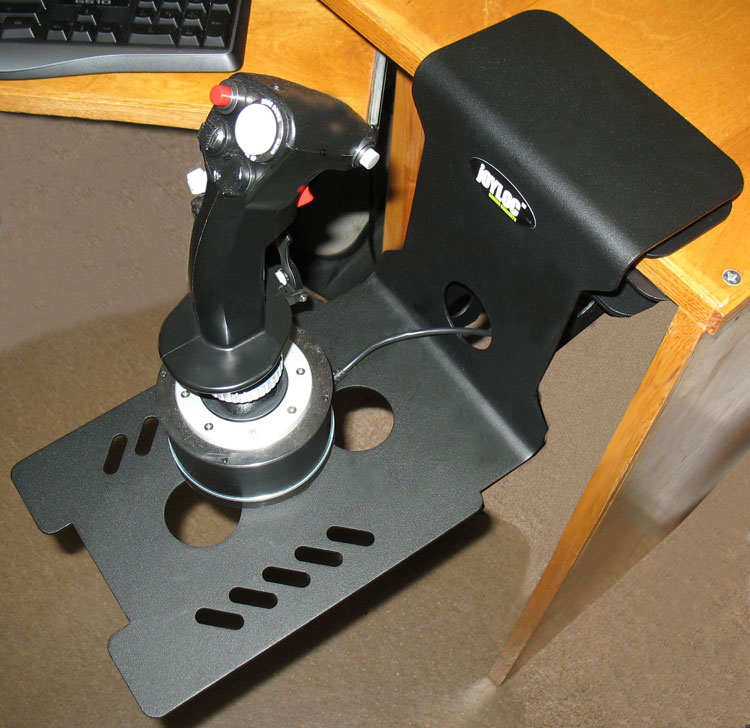 JoyLoc ClampMaster with the Thrustmaster Warhog HOTAS stick