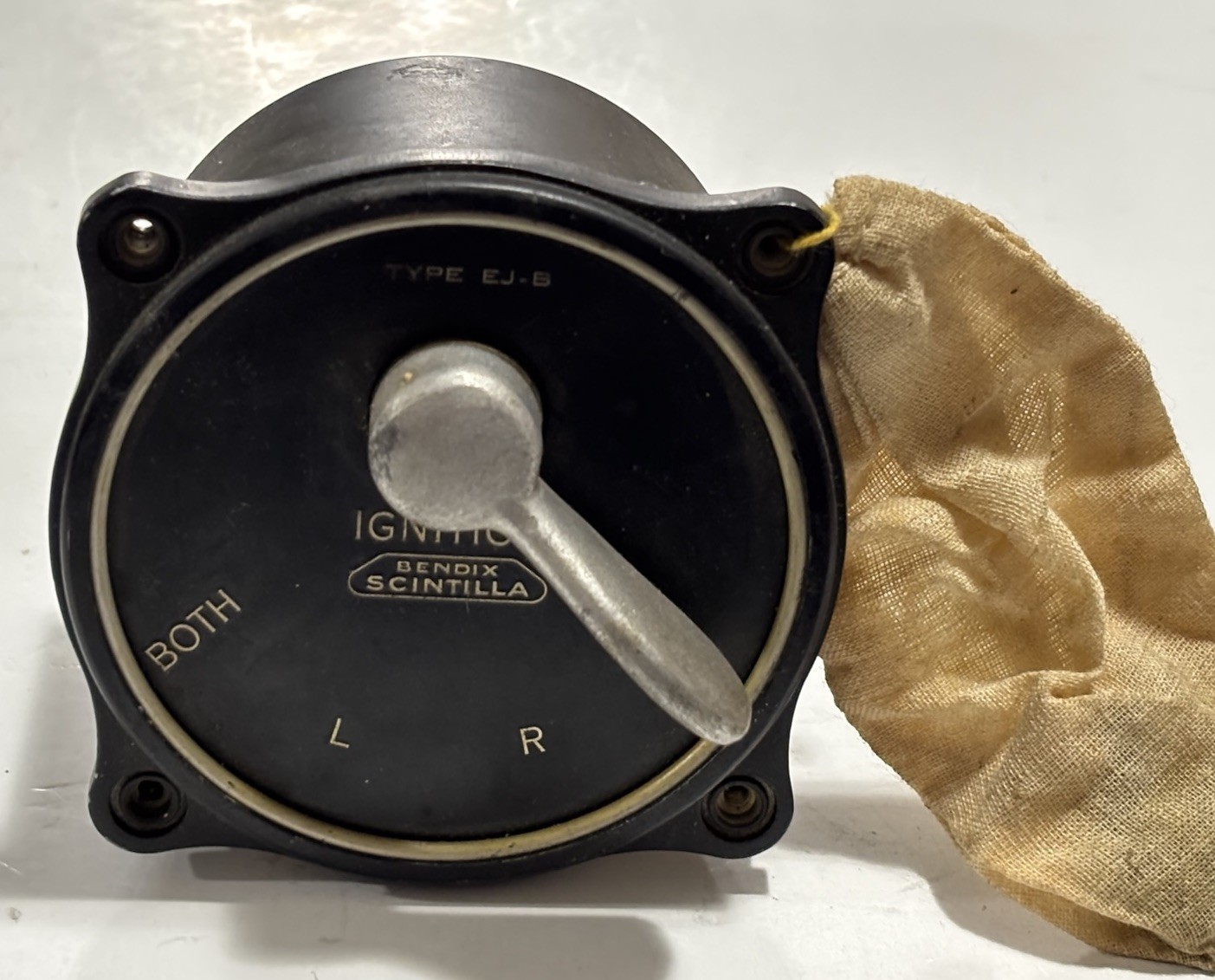 Vintage Bendix Scintilla Magneto Ignition Switch, Model EJ-B, Looks NOS