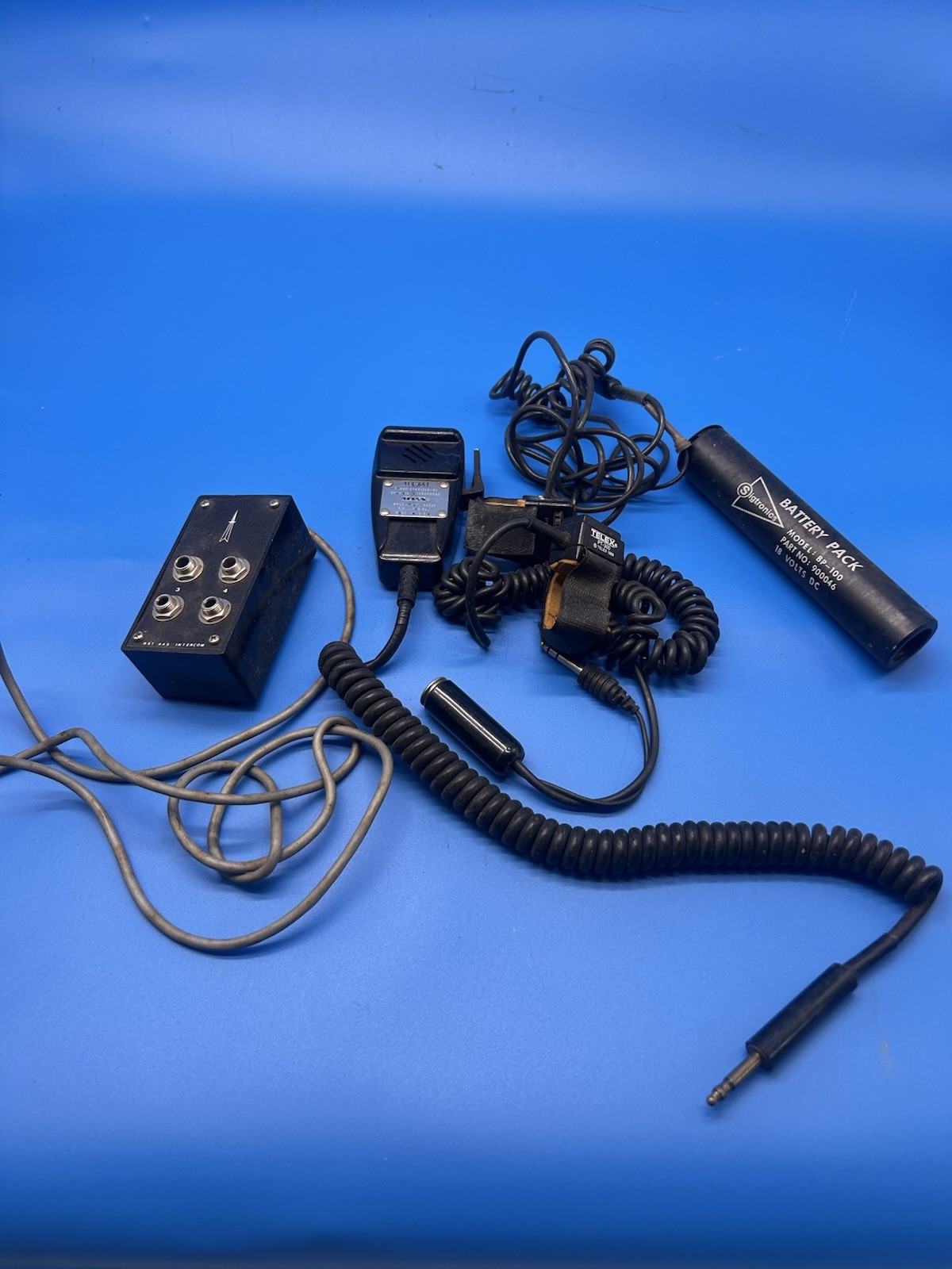 Aircraft of vintage aviation communication and intercom equipment Push To Talk Aircraft of vintage aviation communication and intercom equipment Push To Talk