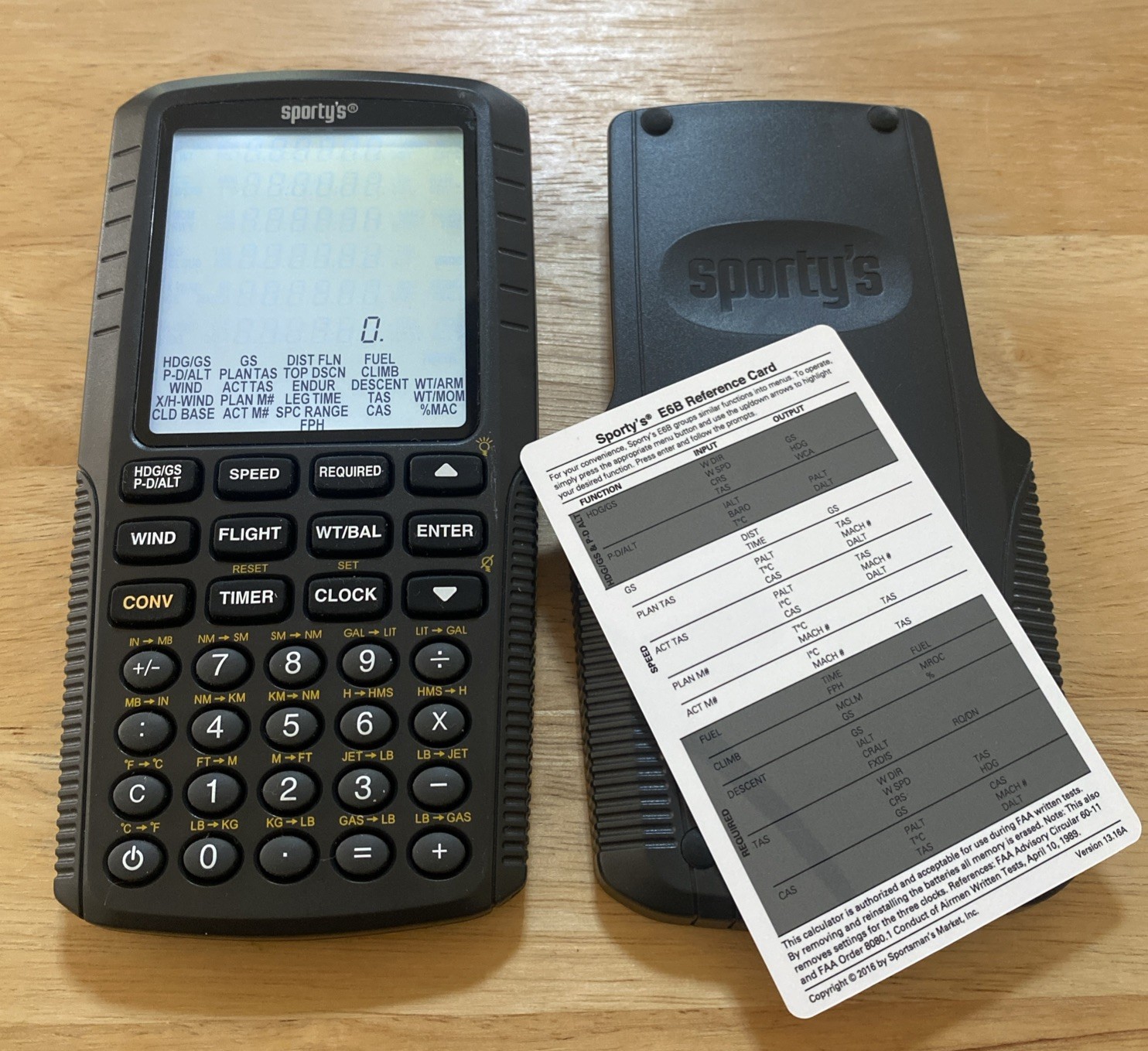 Sporty's E6B Flight Computer with Cover and Reference Card