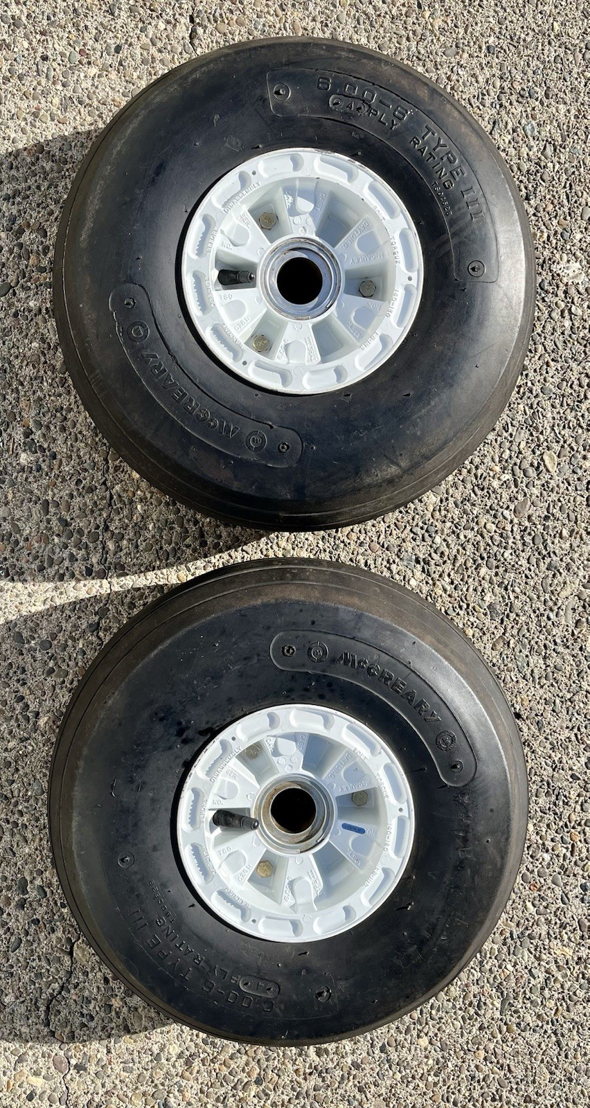 McCreary Aircraft Tires, 6.00-6, a 4-ply rating, and Type III construction