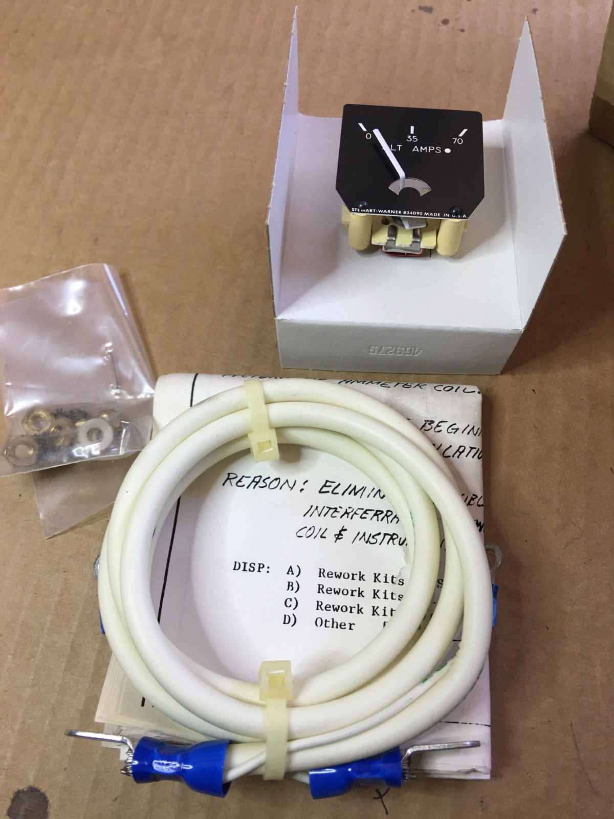 Piper Aircraft Ammeter Replacement Kit 765-186 or 763-053 Piper Aircraft Ammeter Replacement Kit 765-186 or 763-053