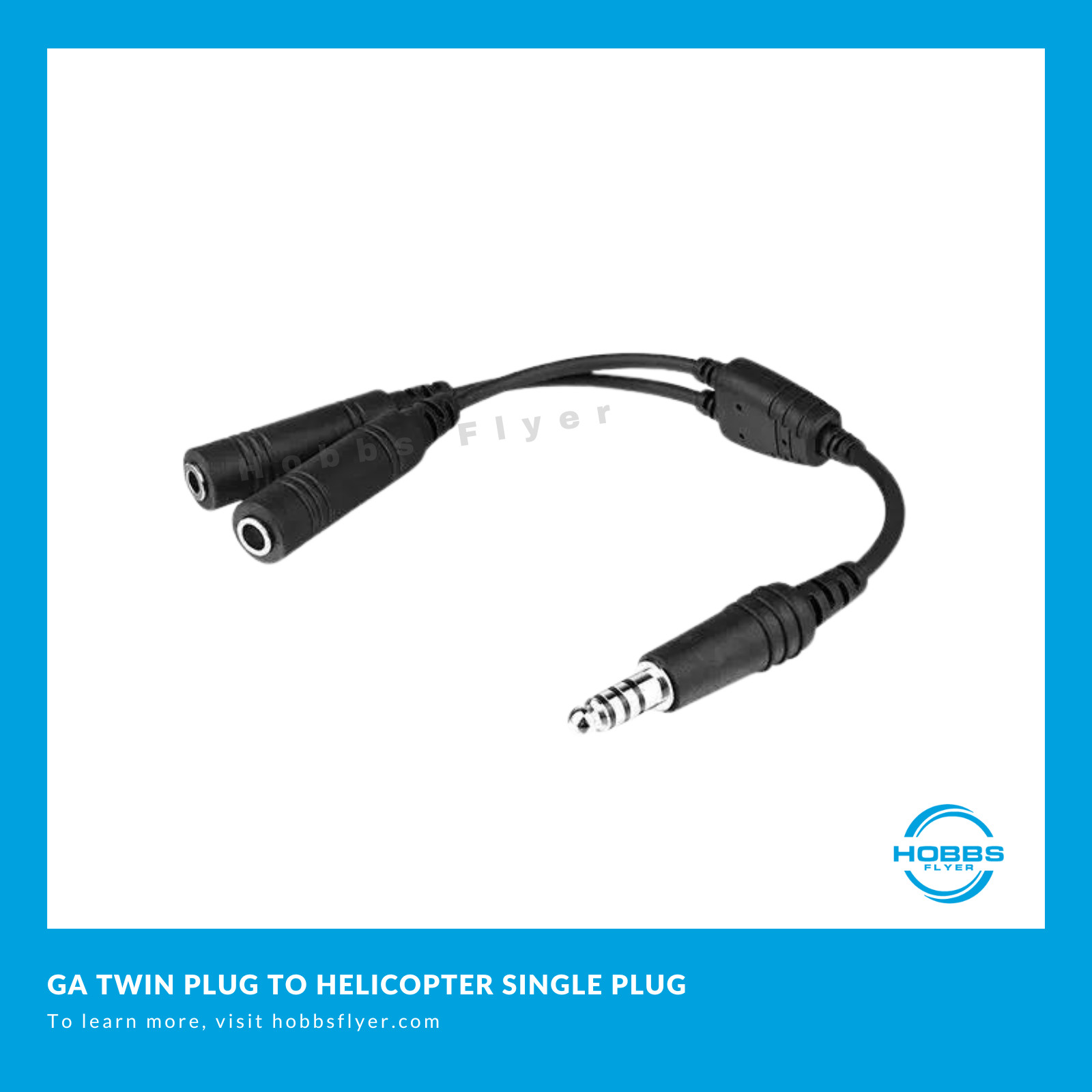 Lightspeed Zulu, PFX, Sierra, Tango Dual GA Twin Plug to U174 Helicopter Adapter Lightspeed Zulu, PFX, Sierra, Tango Dual GA Twin Plug to U174 Helicopter Adapter
