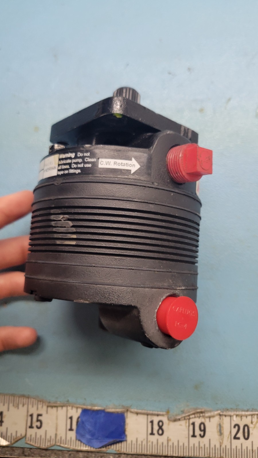 RAPCO Airborne Dry Vacuum Pump 216CW Clockwise Rotation As Removed RAPCO Airborne Dry Vacuum Pump 216CW Clockwise Rotation As Removed