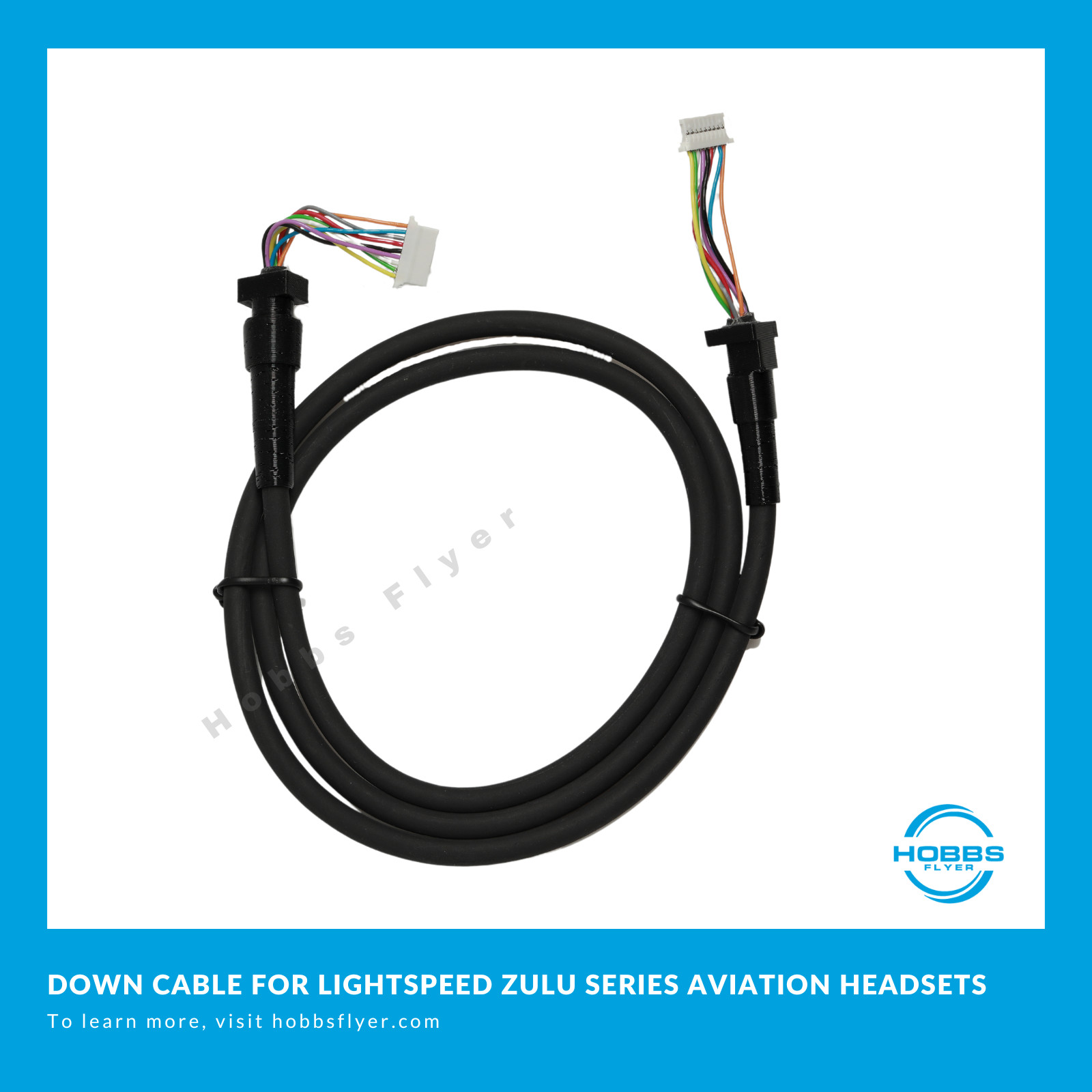 Replacement Down Cable for Lightspeed Zulu Series Aviation Headsets Replacement Down Cable for Lightspeed Zulu Series Aviation Headsets