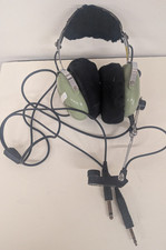 Vintage David Clark Aviation Headset Dual GA Plugs Mic Oregon Aero SoftTop Pilot picture